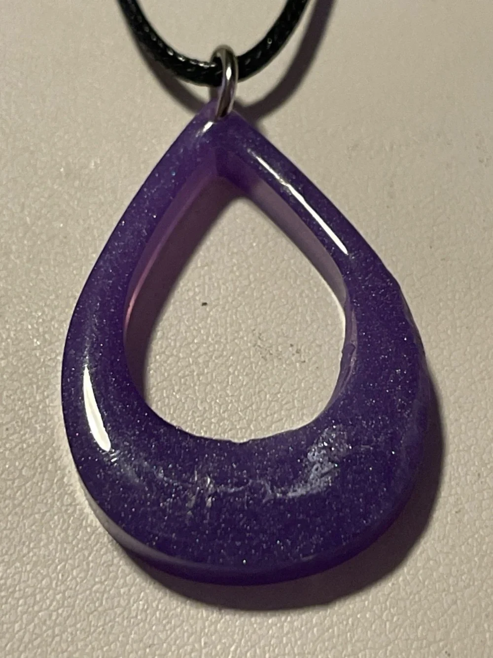 Purple Teardrop Pendant Necklace - Brand